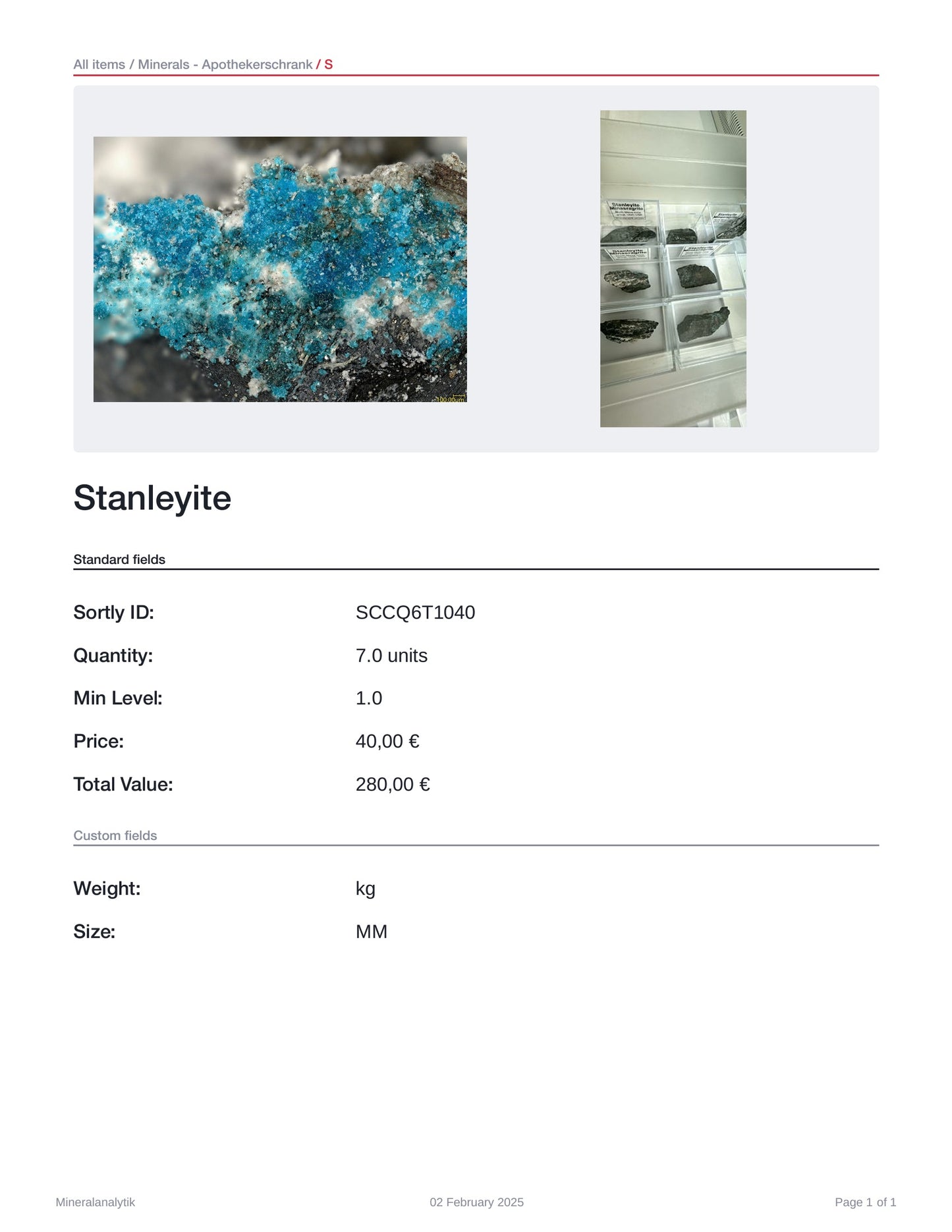 Stanleyite
