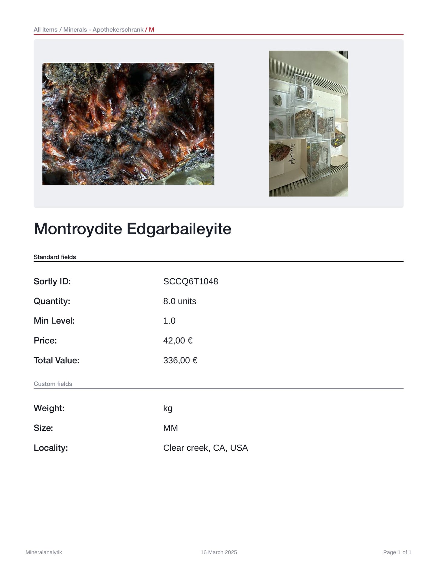 Montroydite & Edgarbaileyite