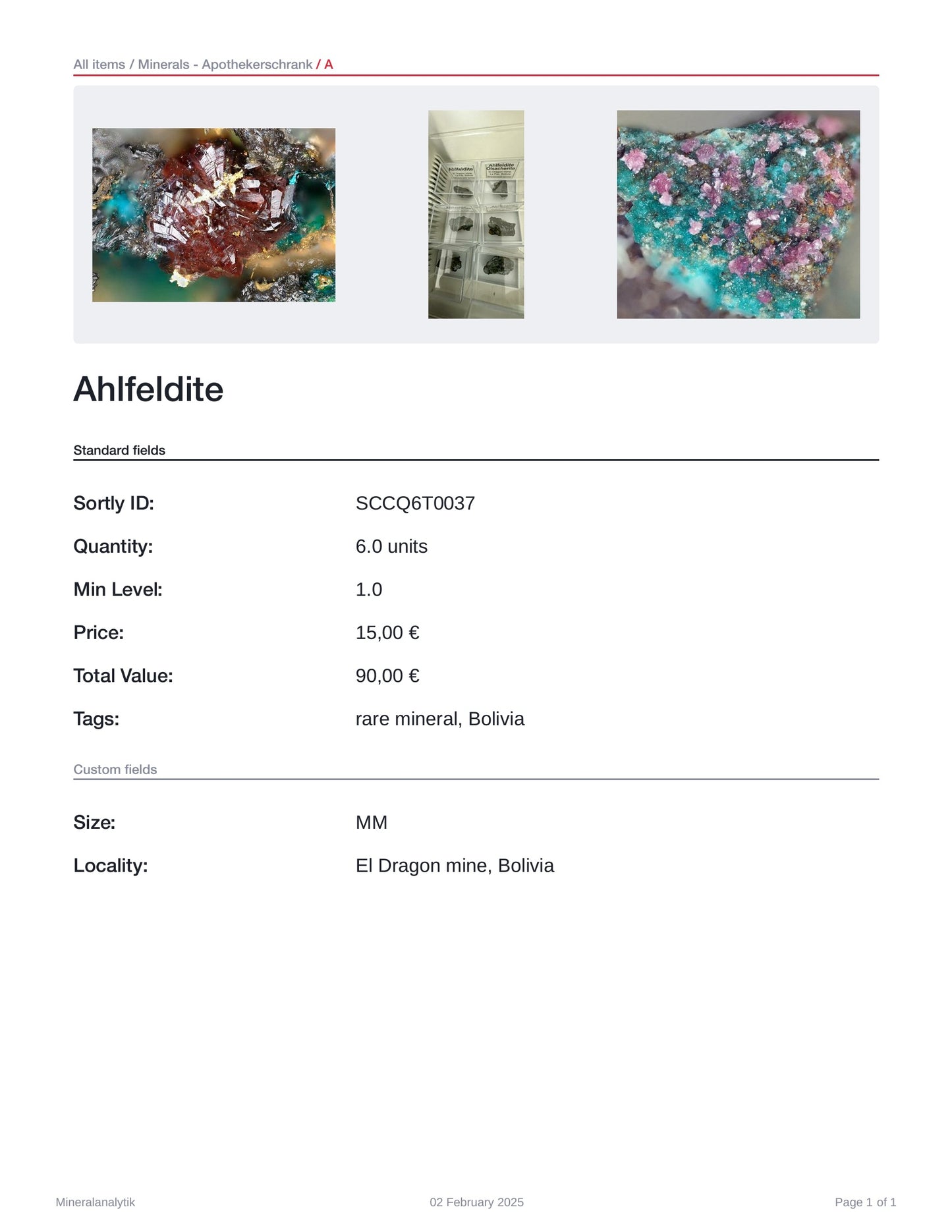 Ahlfeldite
