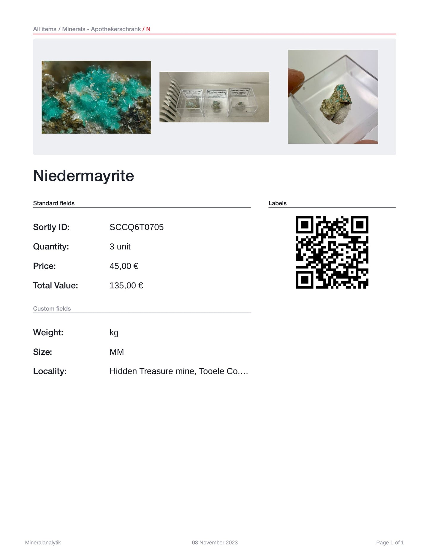 Niedermayrite