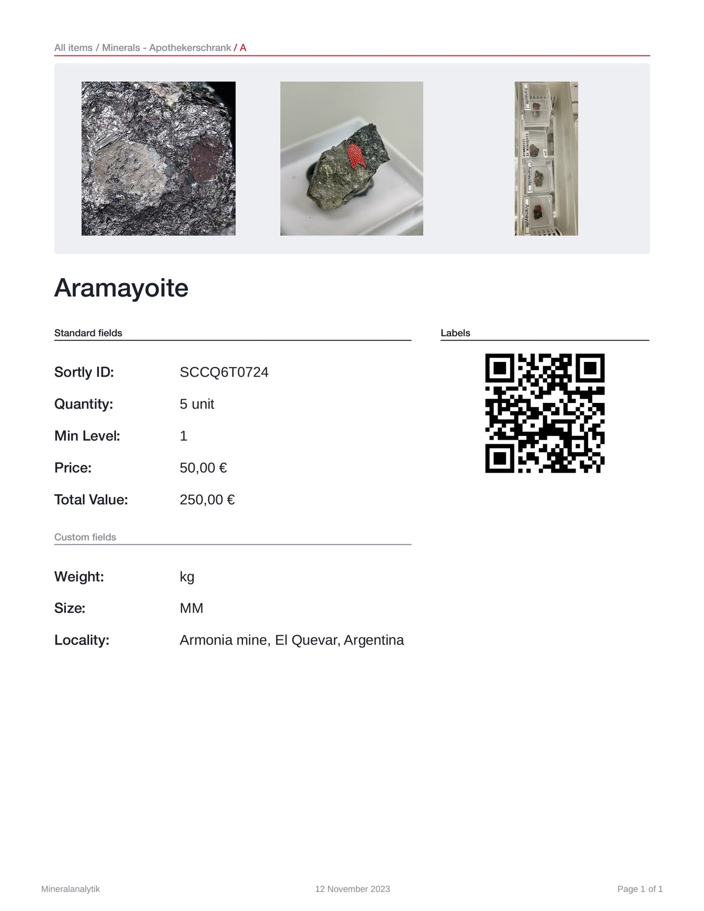 Aramayoite