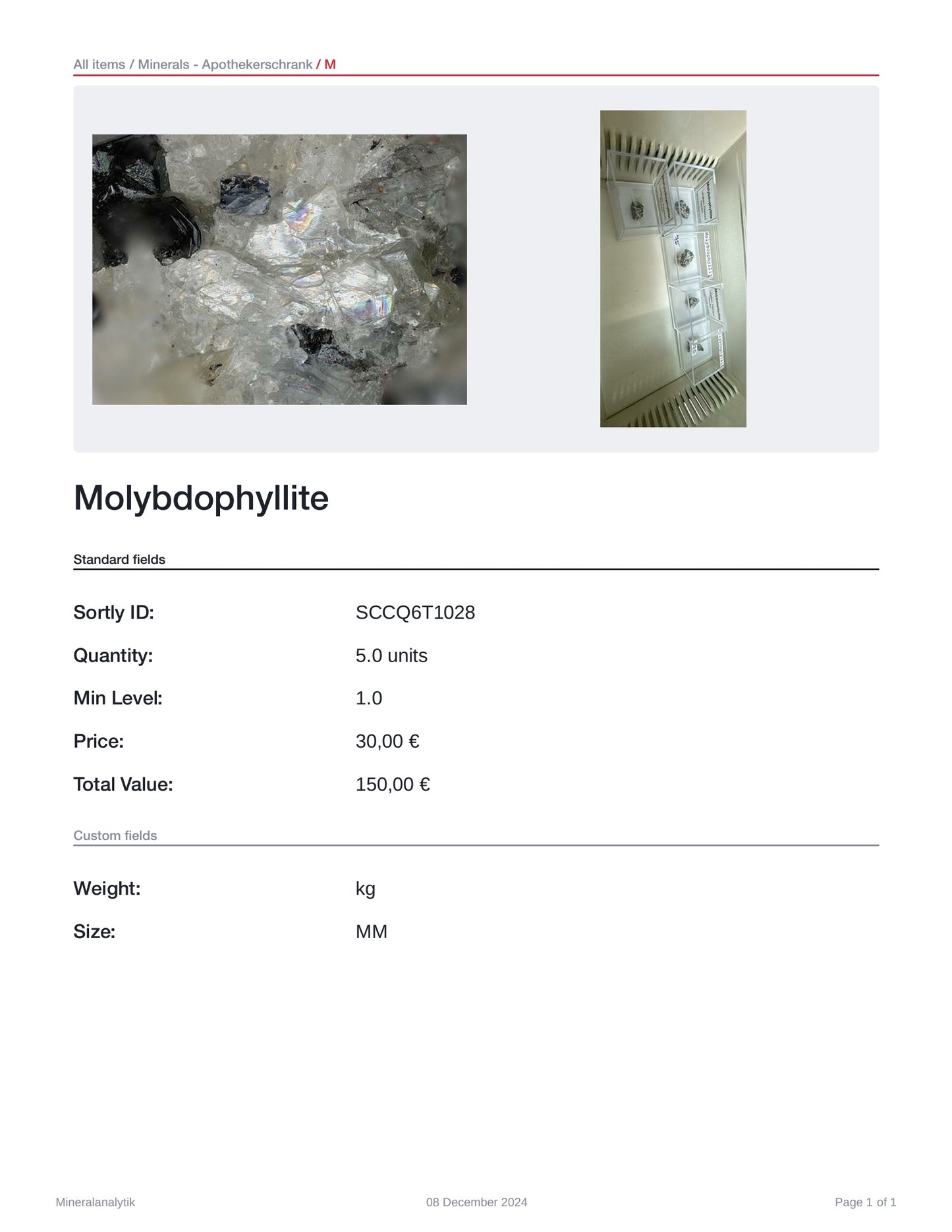Molybdophyllite