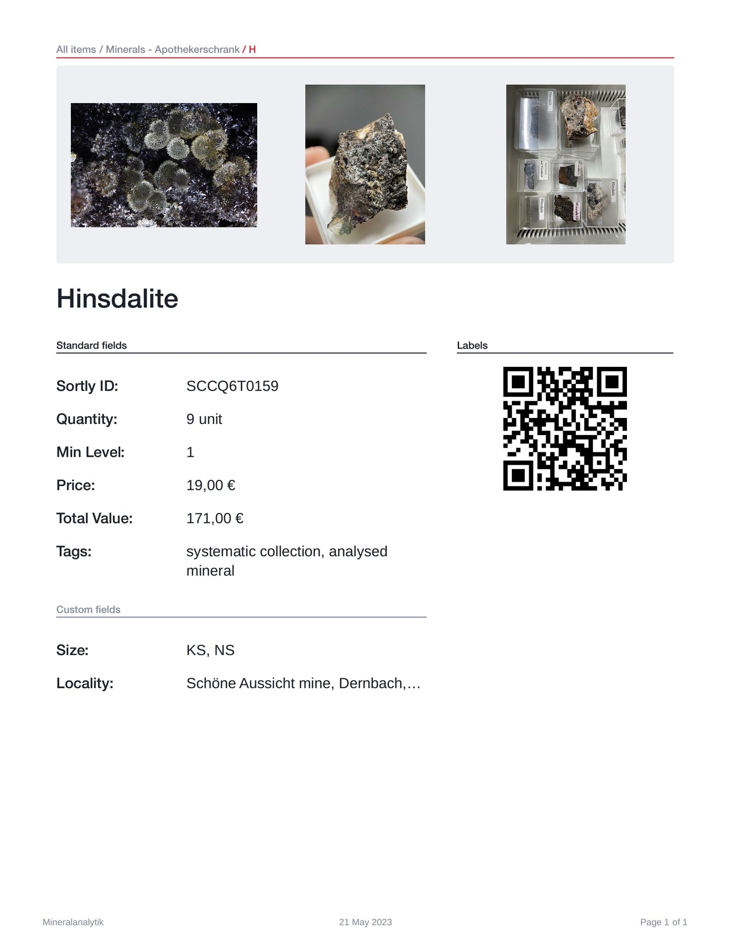 Hinsdalite
