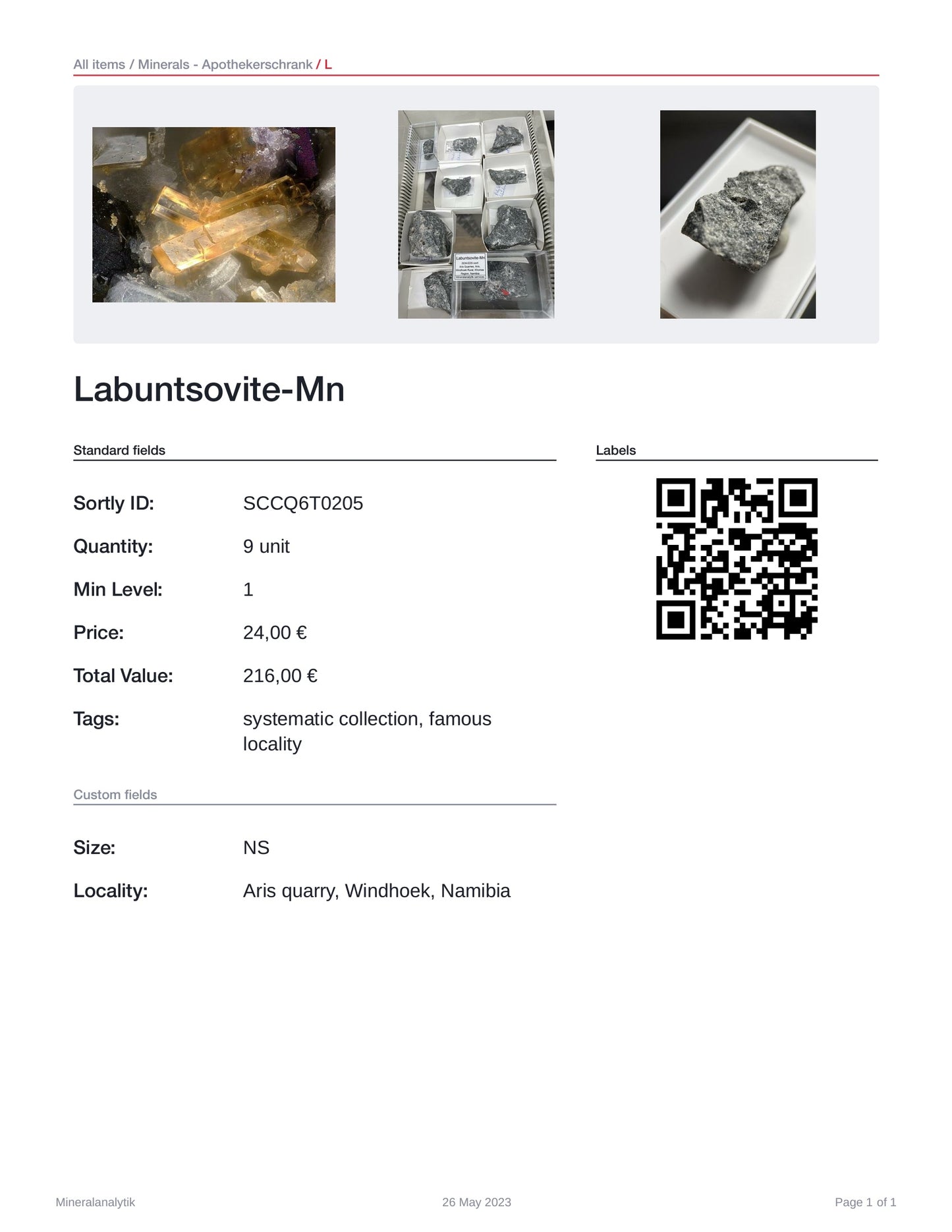 Labuntsovite-Mn