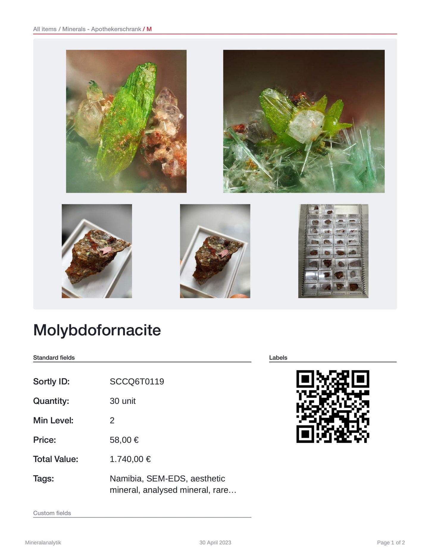 Molybdofornacite