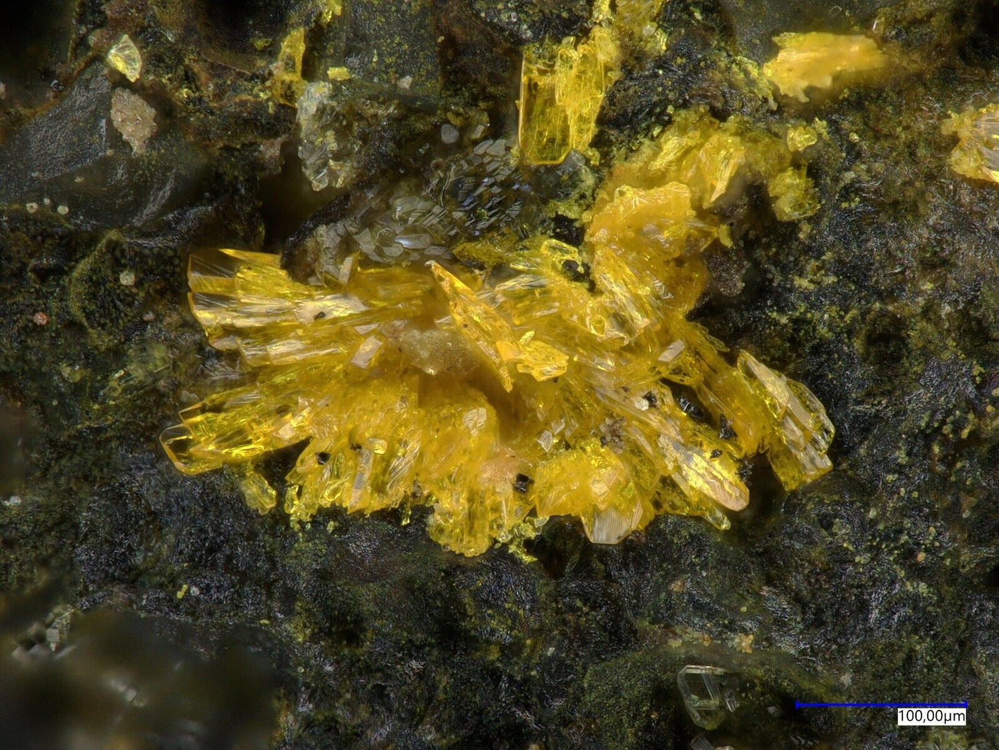 Kokinosite & Hughesite Little Eva mine, Utah, USA EDX untersucht