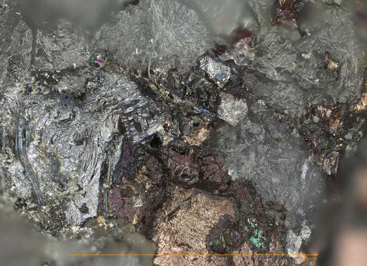 Hessite & Bornite Winston, Sierra Co., New Mexico, USA - EDS & SC-XRD conf.