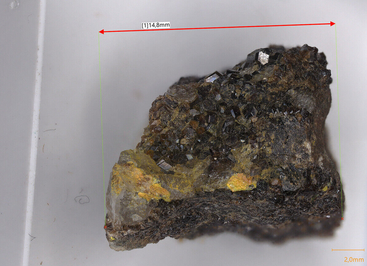 Clinobisvanite & Pottsite Linka mine, Spencer Hot Springs, Nevada, USA
