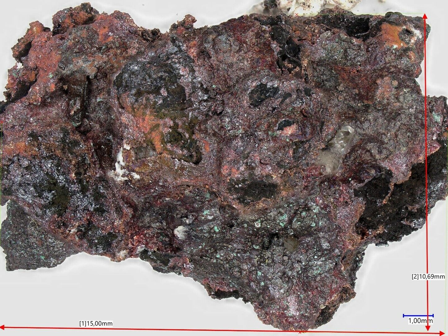 Berzelianit auf Kupfer Tsumeb mine, Tsumeb, Namibia; EDX & SCXRD untersucht