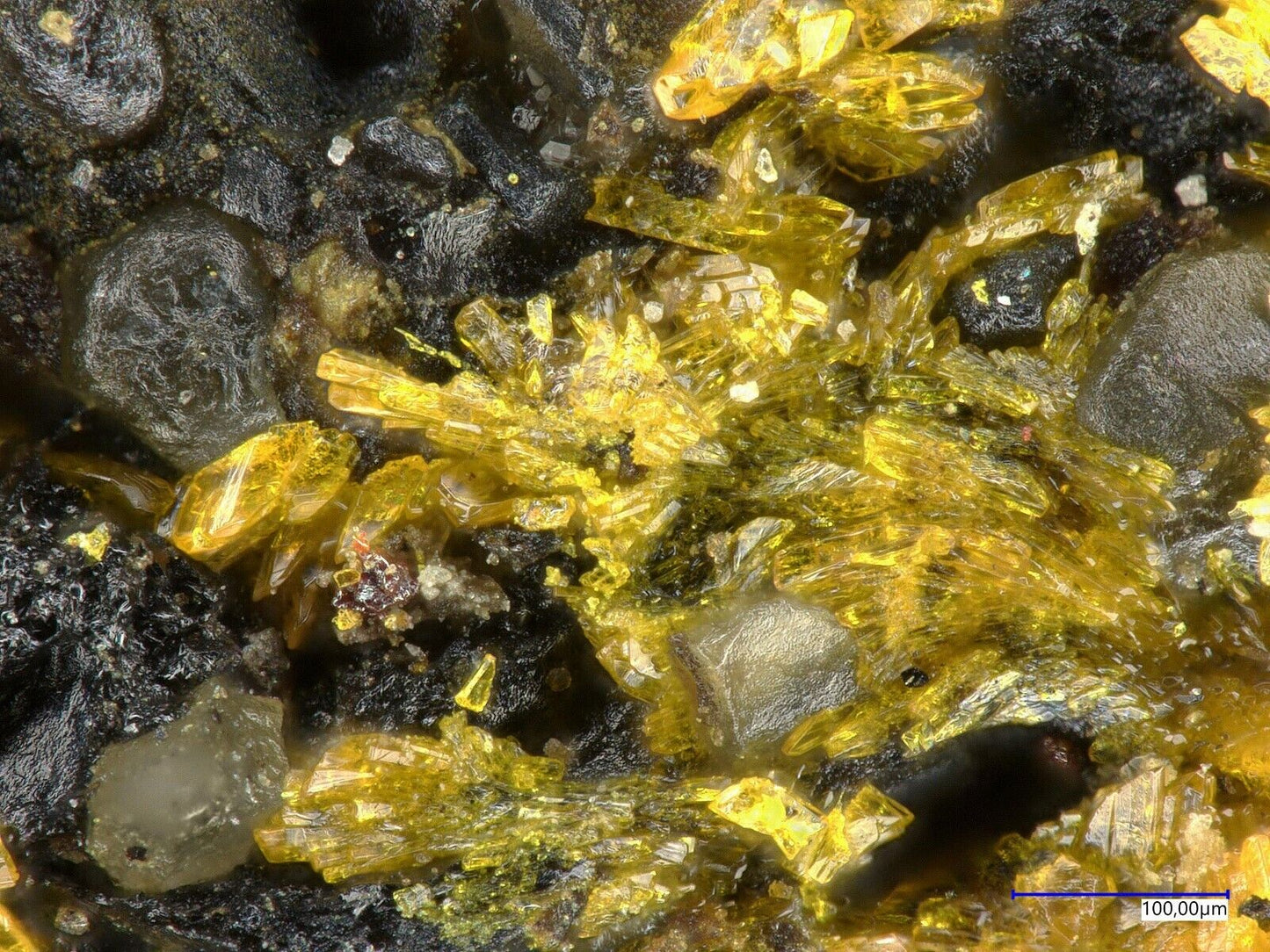 Kokinosite & Hughesite Little Eva mine, Utah, USA EDX untersucht