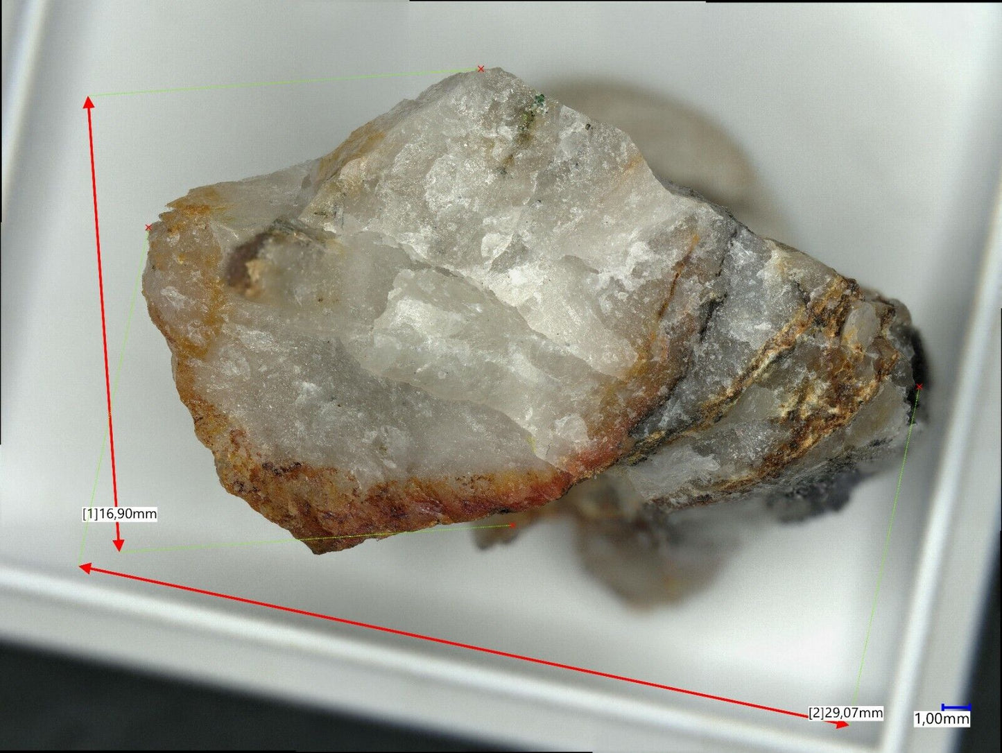 Thorneit / Thorneite TOP Bird Nest Drift, CA, USA EDX untersucht