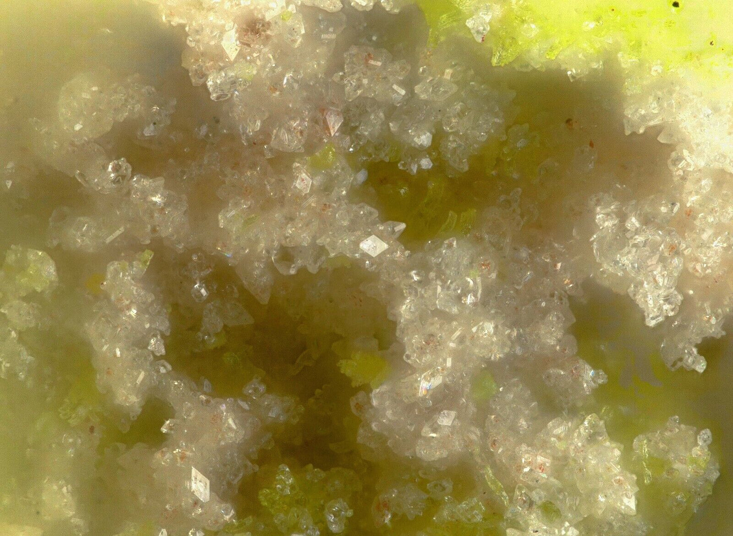 Philipsbornite & Gartrellite Tsumeb mine, Tsumeb, Namibia EDS no 1070