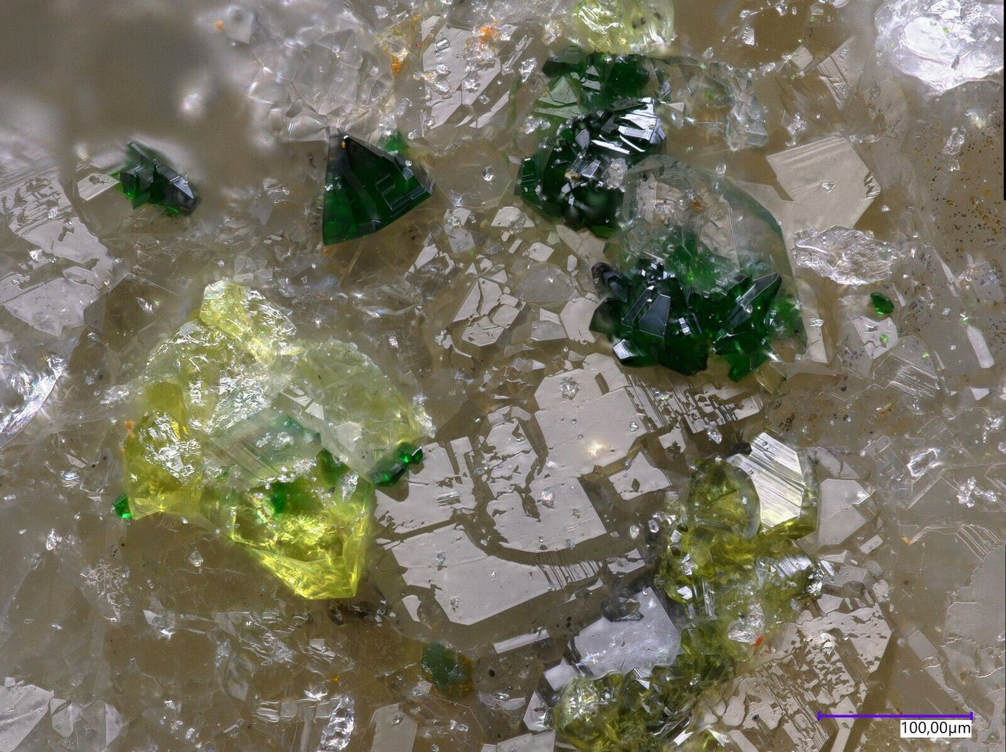 Thorneit / Thorneite TOP Bird Nest Drift, CA, USA EDX untersucht