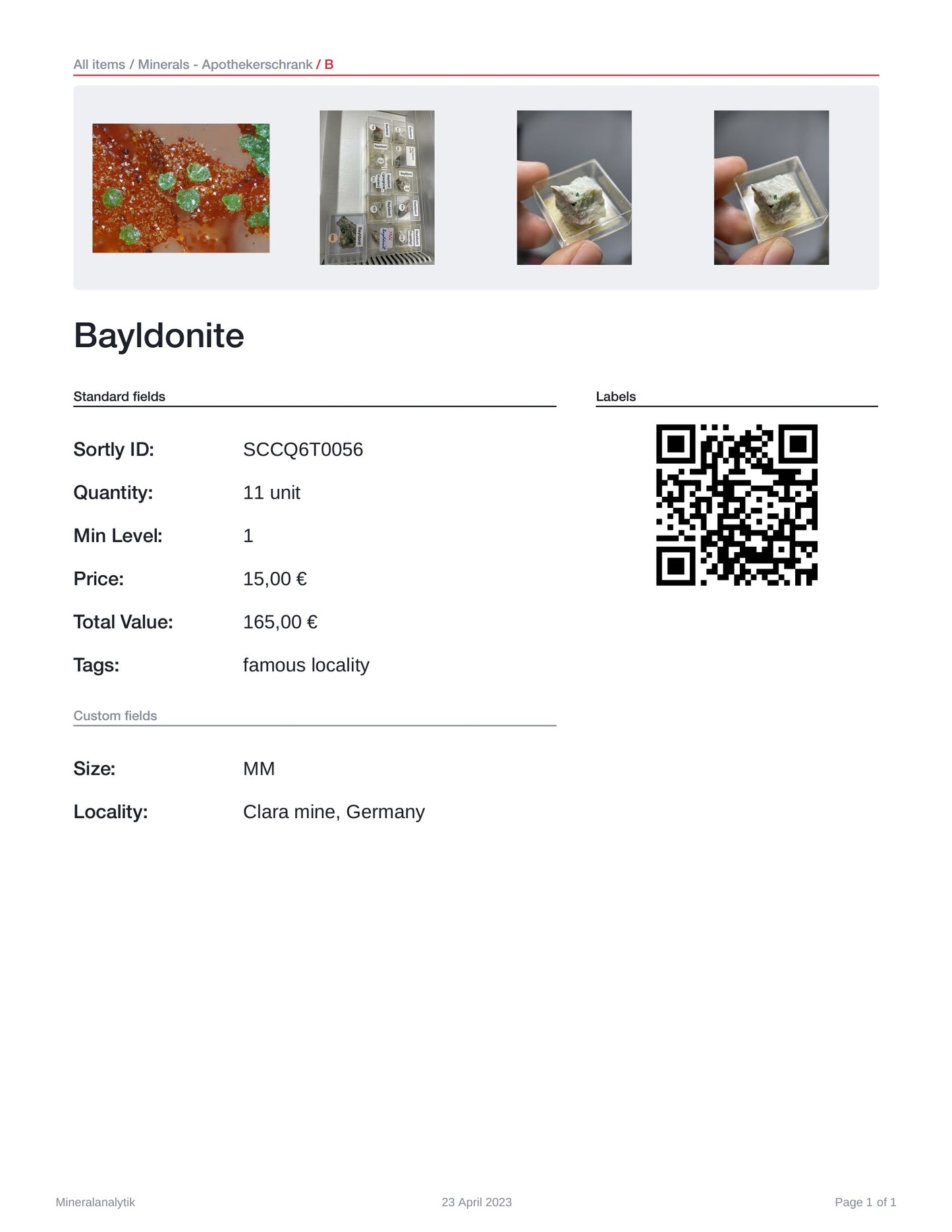 Bayldonite