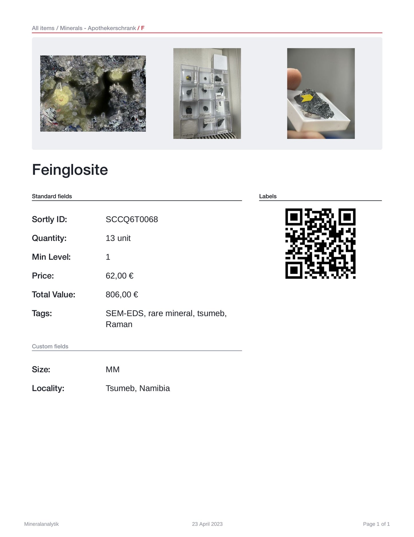 Feinglosite