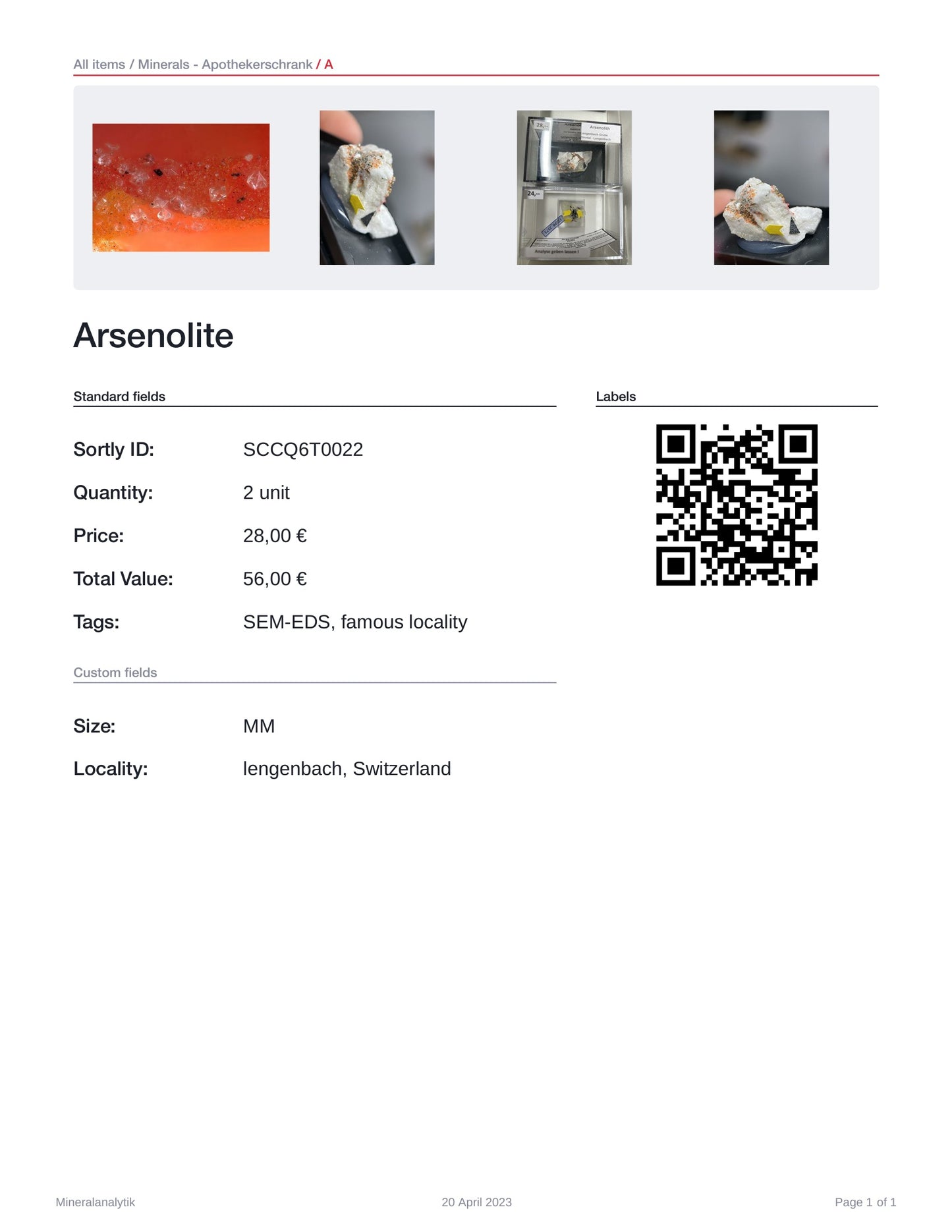 Arsenolite