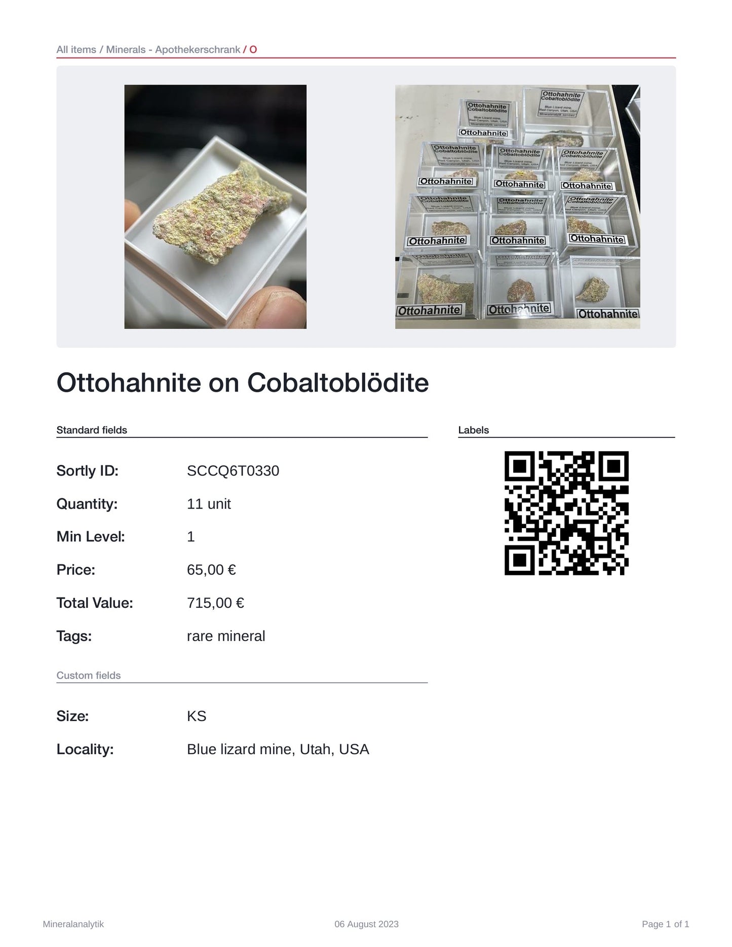 Ottohahnite and Cobaltoblödite