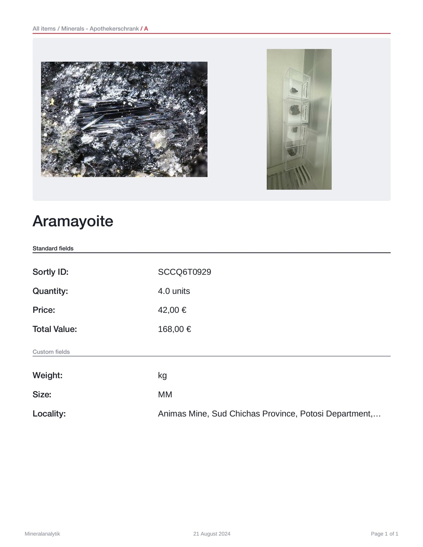 Aramayoite