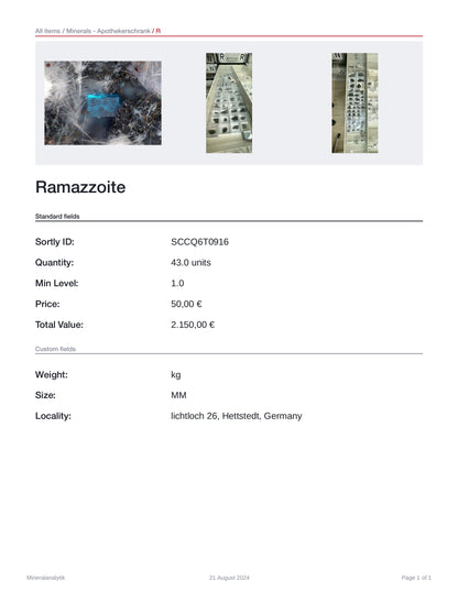 Ramazzoite