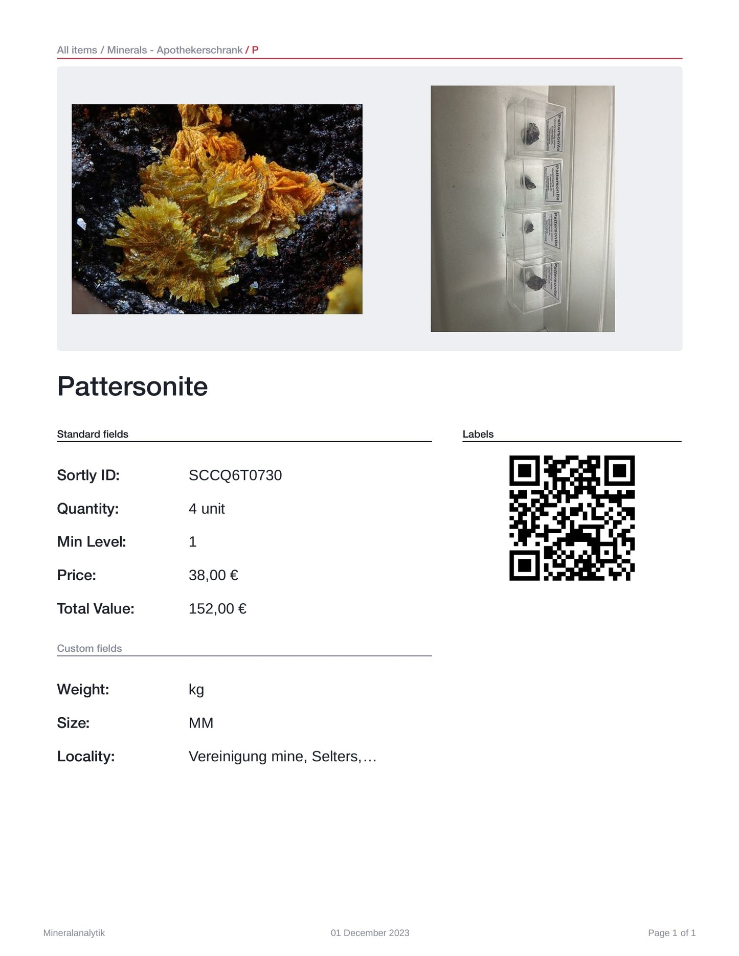 Pattersonite