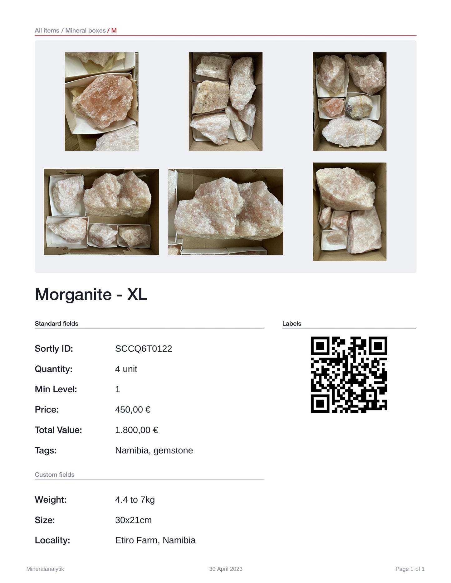 Morganite XL Flat