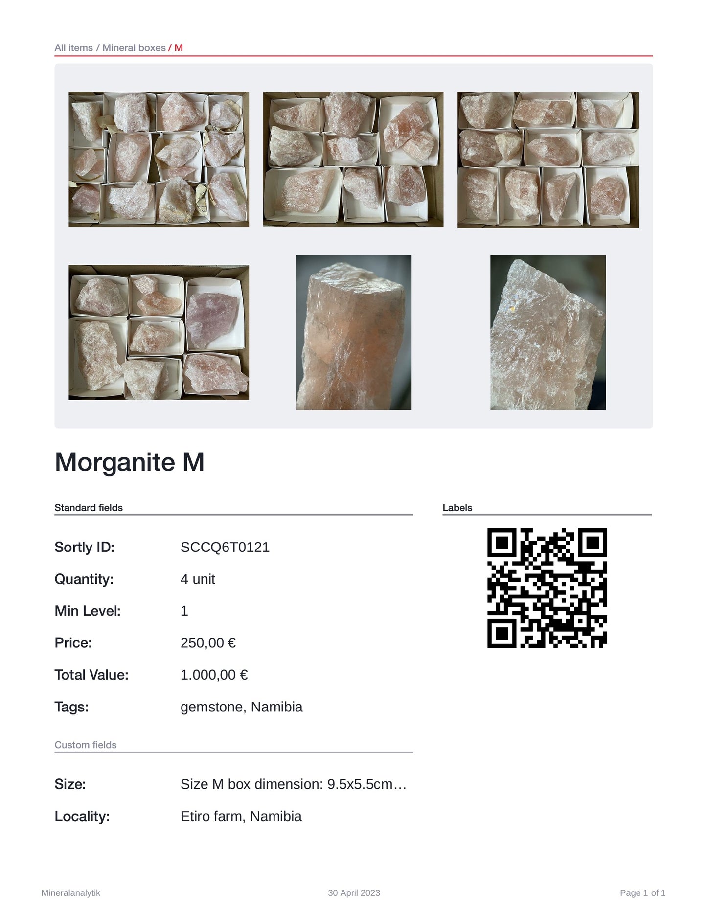 Morganite M-size