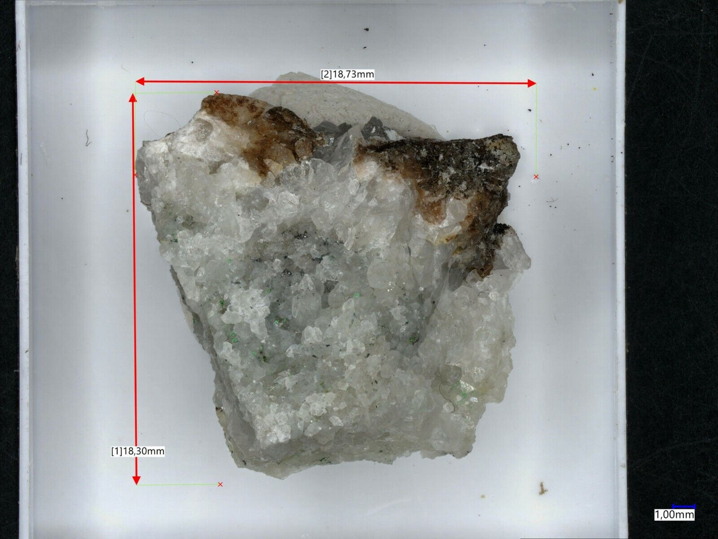 Tlapallit & Goldfieldit Raman & EDX untersucht North Star mine, Utah, USA