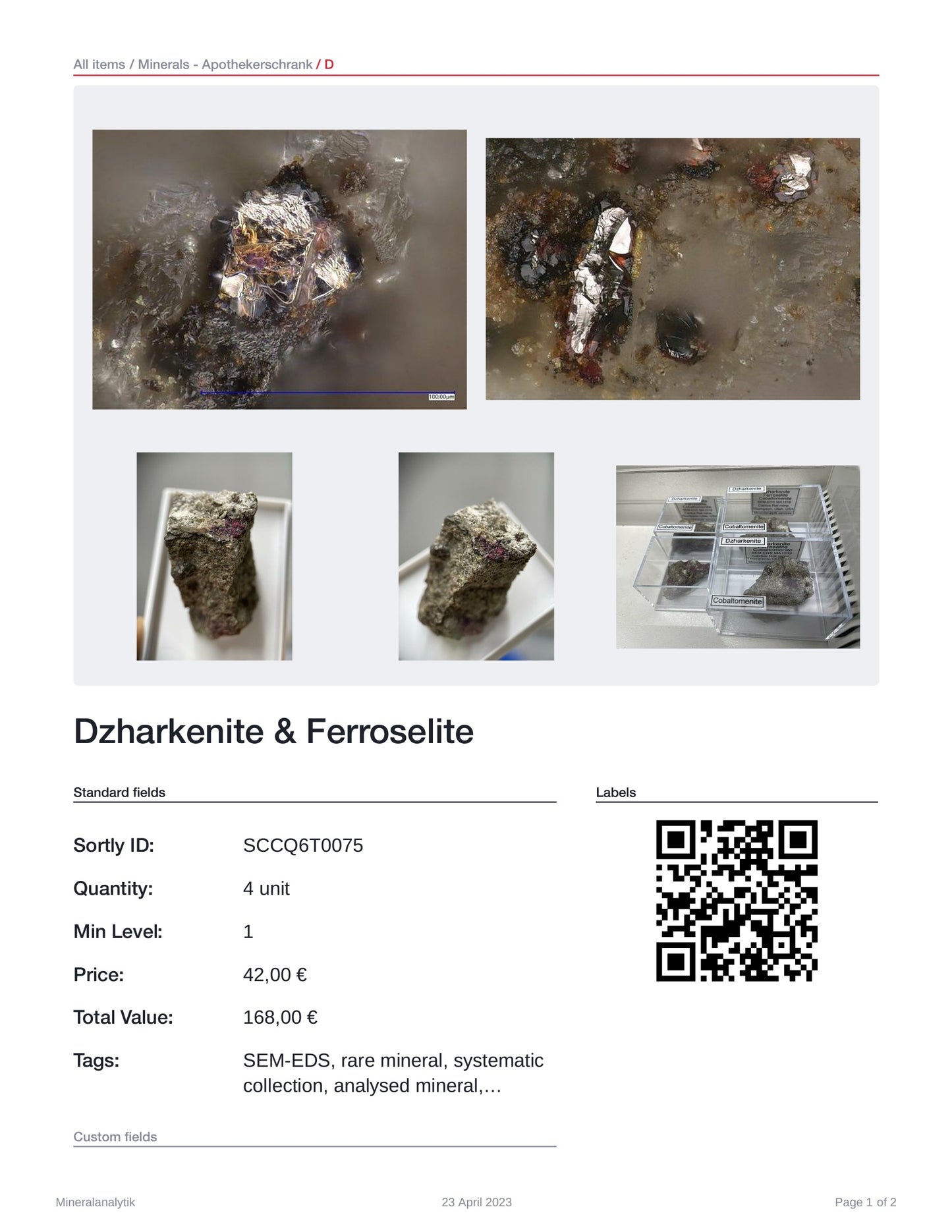 Dzharkenite & Ferroselite
