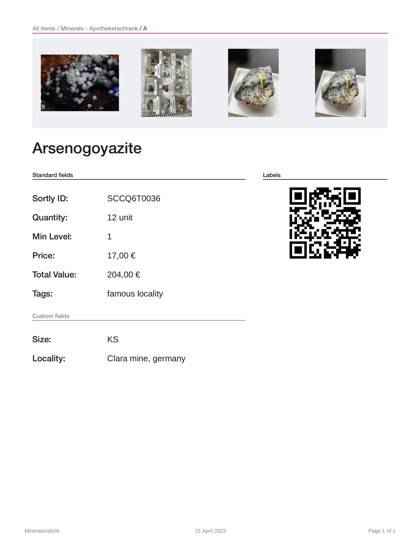 Arsenogoyazite